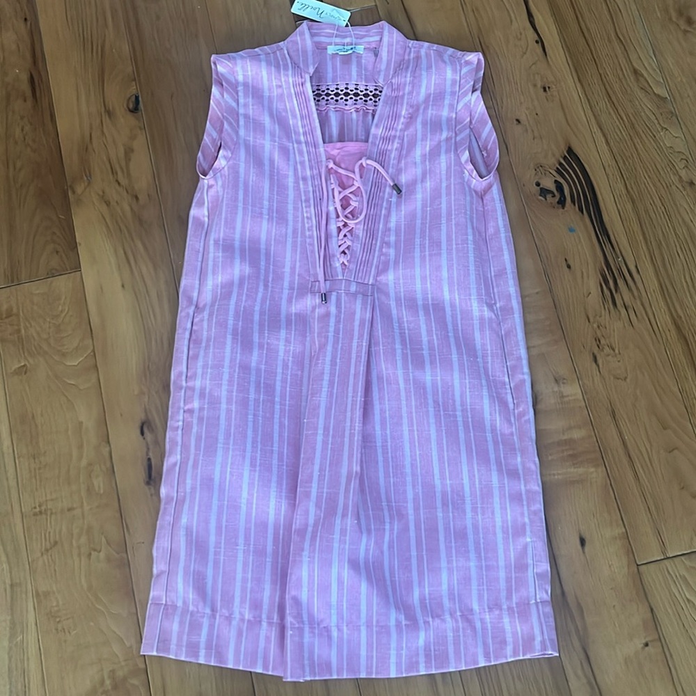 NWOT Simply Noelle Lace up Shift Dress S/M
